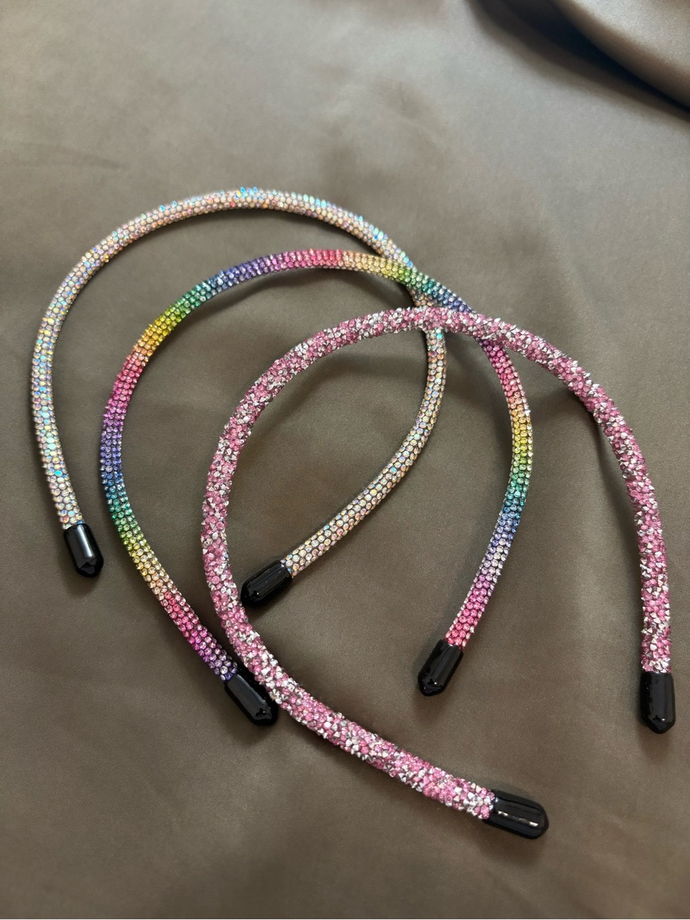 Rhinestone One-size stretchy headband set - Picture 1 of 5
